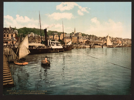 A picture of Packet boat leaving Joinville Quay, Trouville, France