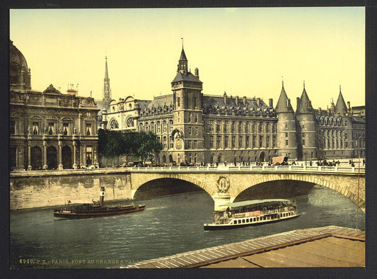 A picture of Palais de Justice and bridge to exchange, Paris, France