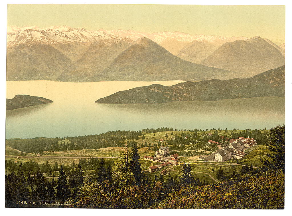 A picture of Panorama of Rigi Kaltbad and the Lake of the Four Cantons, from Rothstock, Rigi, Switzerland
