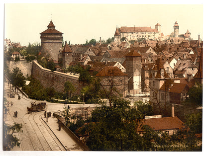 A picture of Panorama taken from Hallerthor (i.e. Haller Tor), Nuremberg, Bavaria, Germany