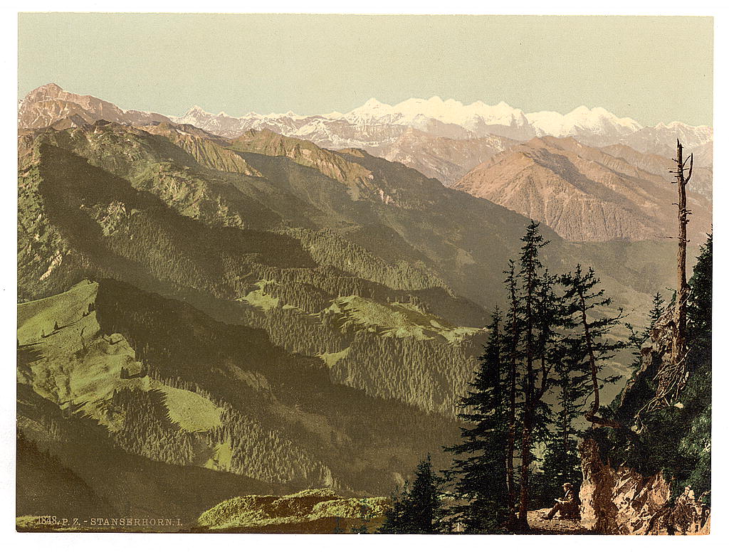 A picture of Panoramic view towards Oberland, Stanserhorn Switzerland