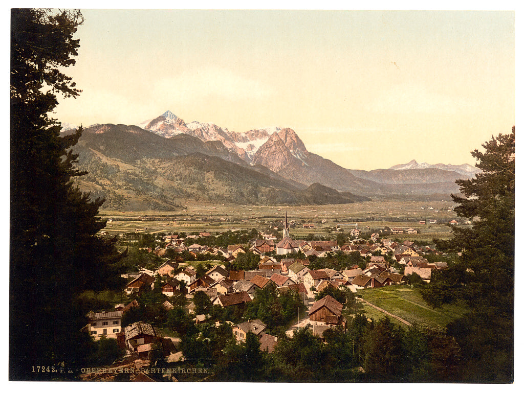 A picture of Partenkirchen, general view,  Upper Bavaria, Germany