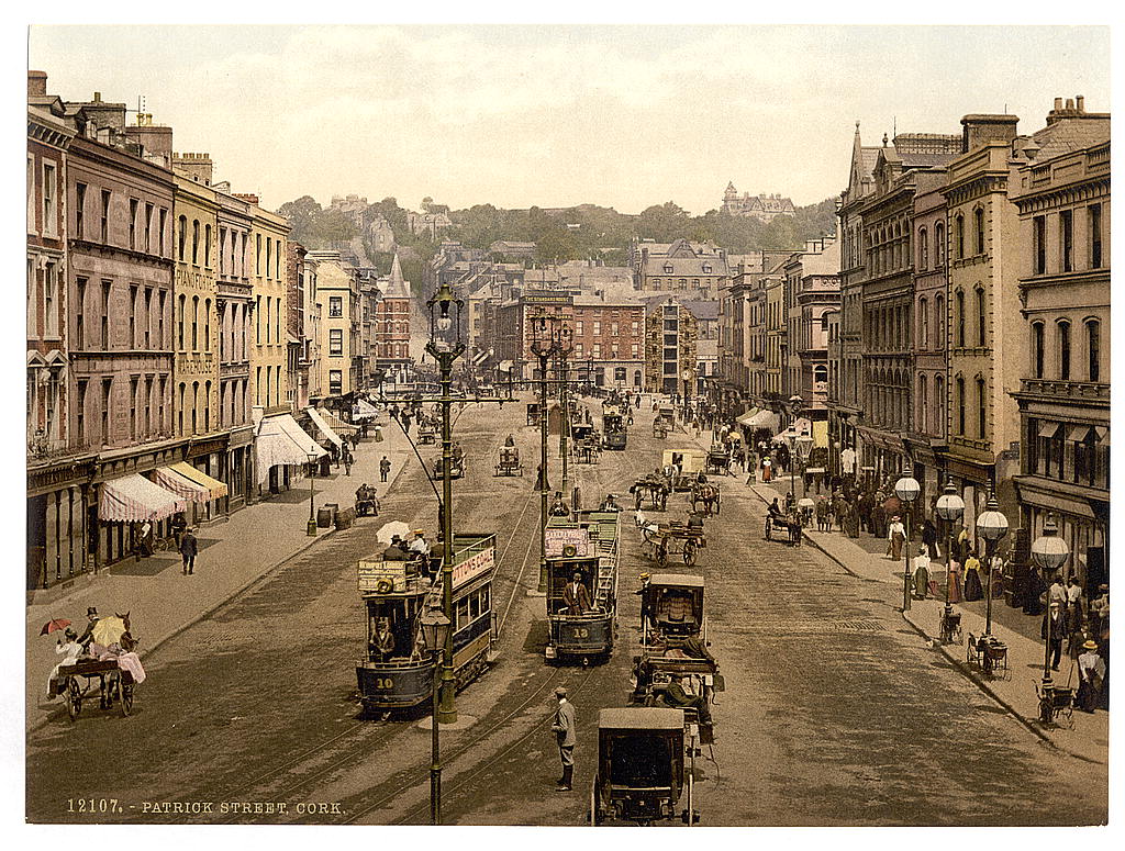 A picture of Patrick Street (i.e., St. Patrick Street), Cork. County Cork, Ireland