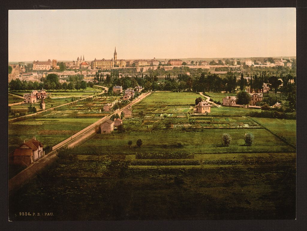 A picture of Pau from Jurançon, Pyrenees, France