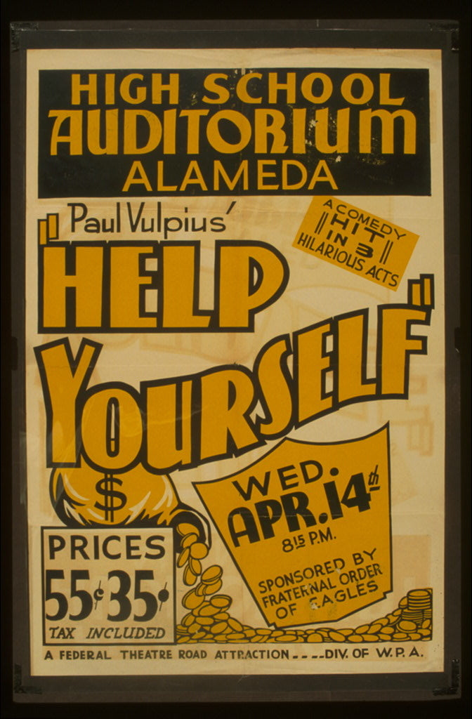 A picture of Paul Vulpius' "Help yourself" A comedy hit in 3 hilarious acts.