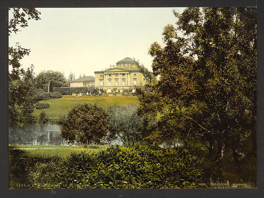 A picture of Pawlowsk, (i.e., Pavlovsk), the Castle, St. Petersburg, Russia