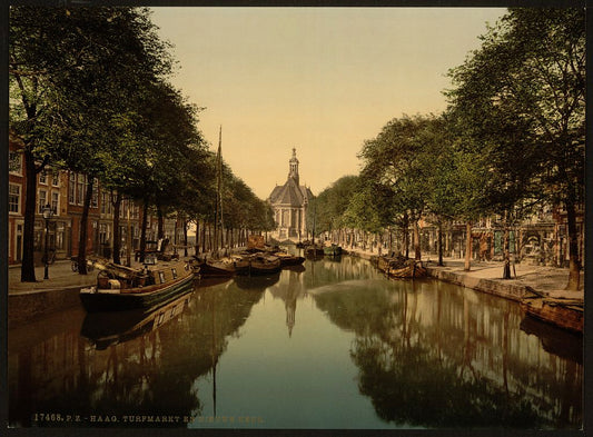 A picture of Peat market and new church, Hague, Holland