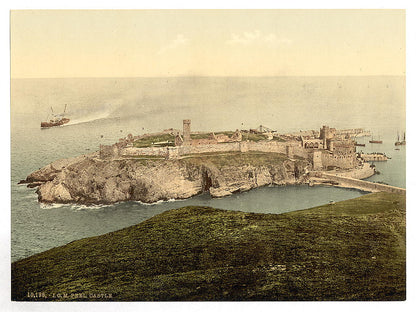 A picture of Peel, general view of castle, Isle of Man