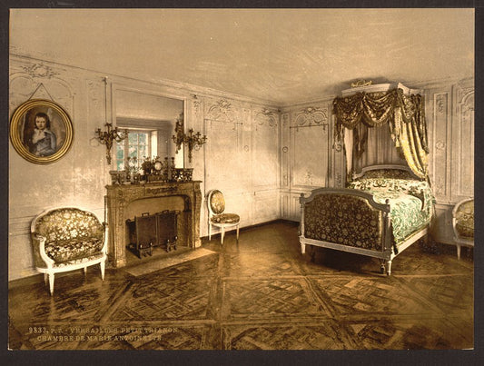 A picture of Petit Trianon, chamber of Marie Antoinette, Versailles, France