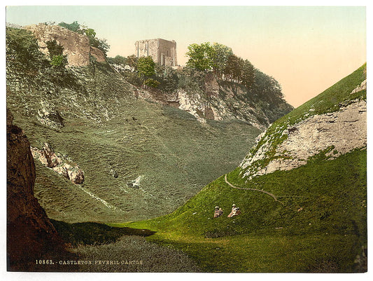 A picture of Peveril Castle, Castleton, Derbyshire, England