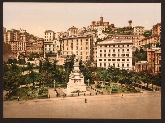 A picture of Piazza Acquaverde (Green Water Plaza), Genoa, Italy