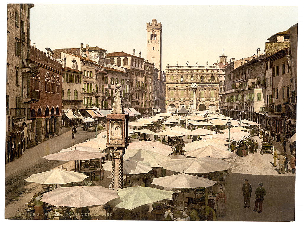 A picture of Piazza delle Erbe, Verona, Italy