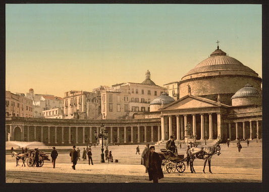 A picture of Plaza and church of San Francesco di Paola, Naples, Italy