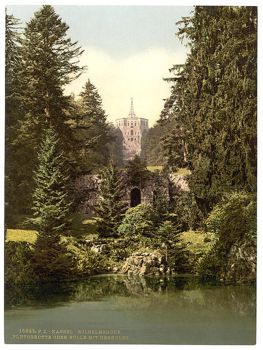 A picture of Pluto Grotto and Hercules, Wilhelmshohe, Cassel (i.e.Kassel), Hesse-Nassau, Germany
