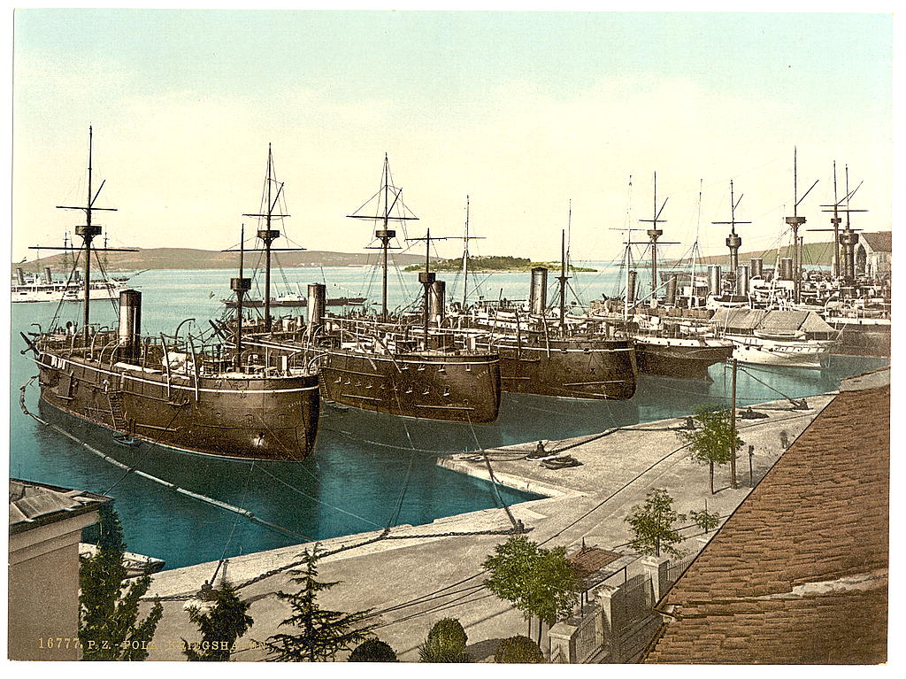 A picture of Pola, the Navy Yard, Istria, Austro-Hungary