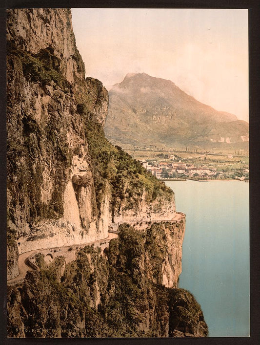 A picture of Ponale Road and view of Riva, Lake Garda, Italy