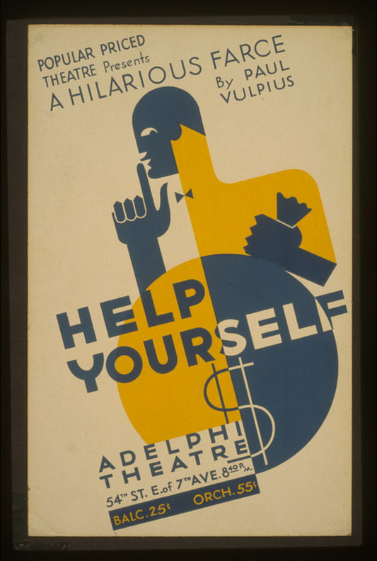 A picture of Popular Priced Theatre presents a hilarious farce by Paul Vulpius "Help yourself."