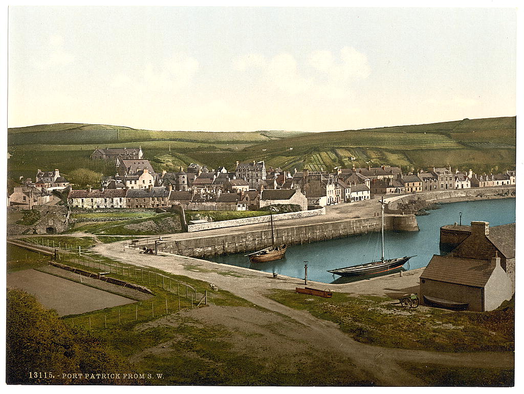 A picture of Port Patrick from the southwest, Scotland