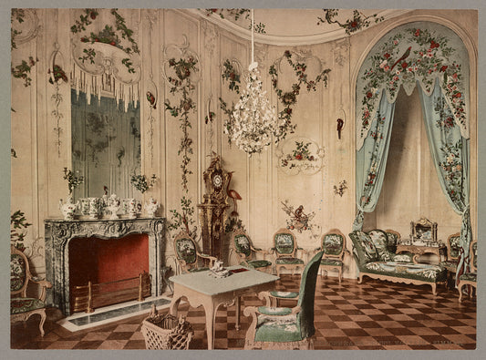 A picture of Potsdam. Schloss Sans-souci. Voltaire-zimmer
