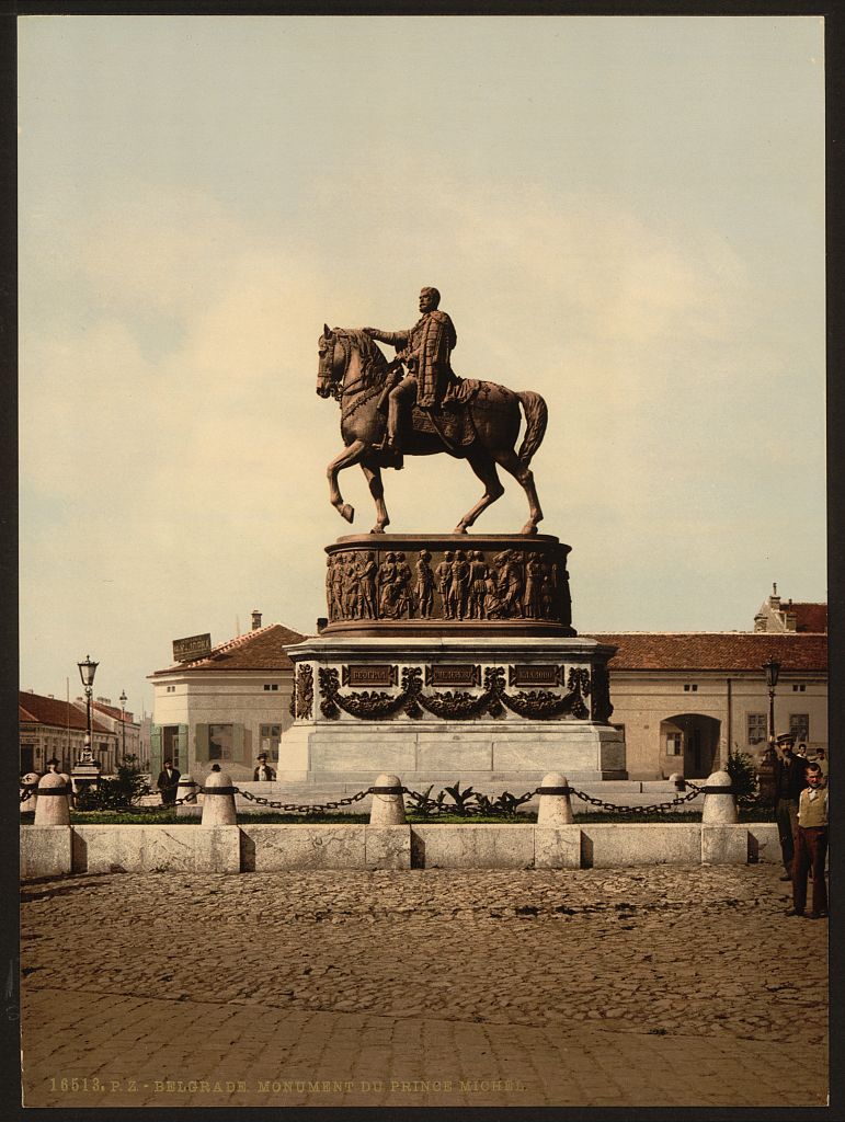 A picture of Prince Michael's monument, Belgrade, Servia