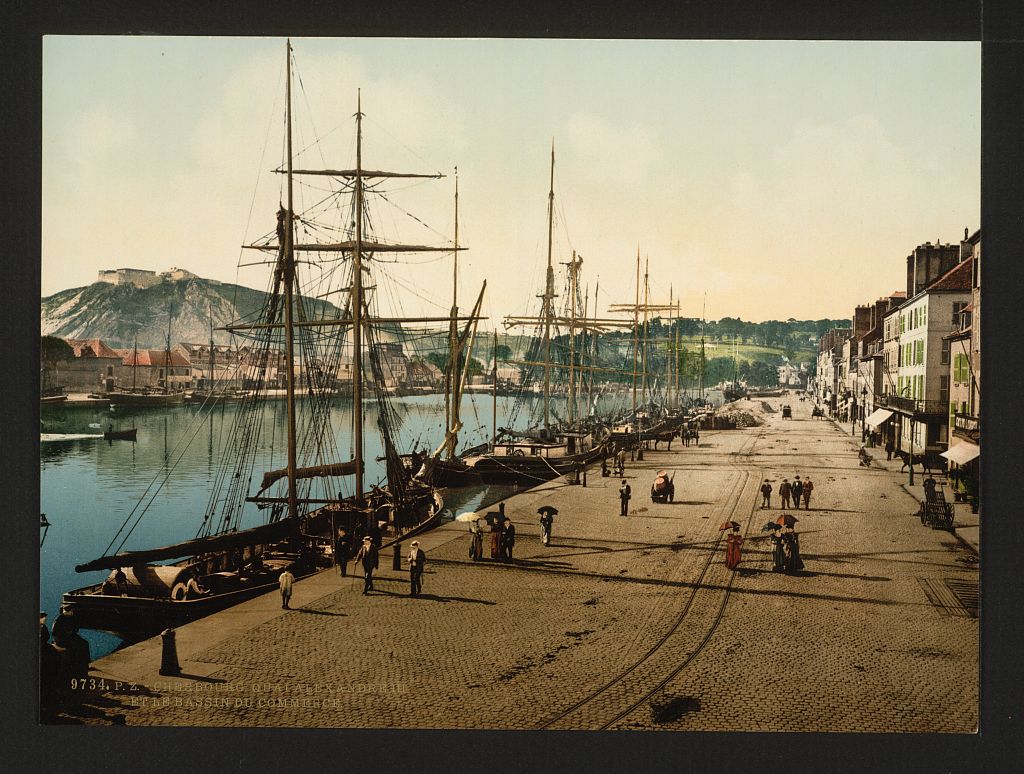 A picture of Quay Alex. III and commercial docks, Cherbourg, France