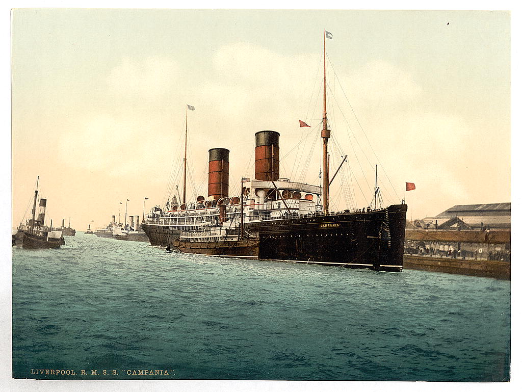 A picture of R. M. S. "Campania" in the Mersey