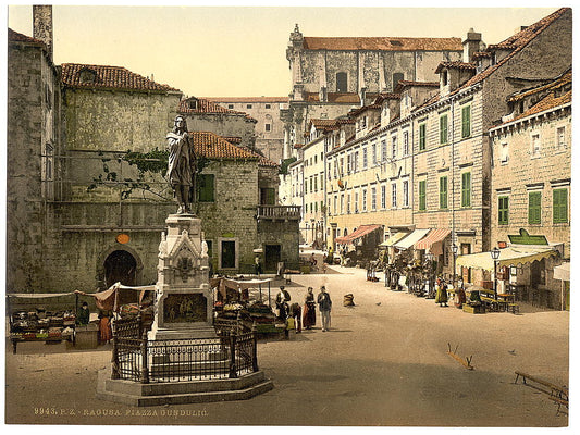A picture of Ragusa, Gundulic Square, Dalmatia, Austro-Hungary