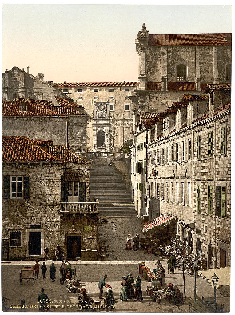 A picture of Ragusa, Jesuit Church and military hospital, Dalmatia, Austro-Hungary