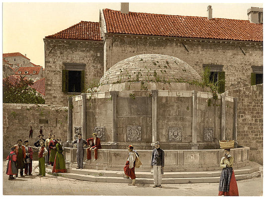 A picture of Ragusa, Onofrio Fountain, Dalmatia, Austro-Hungary