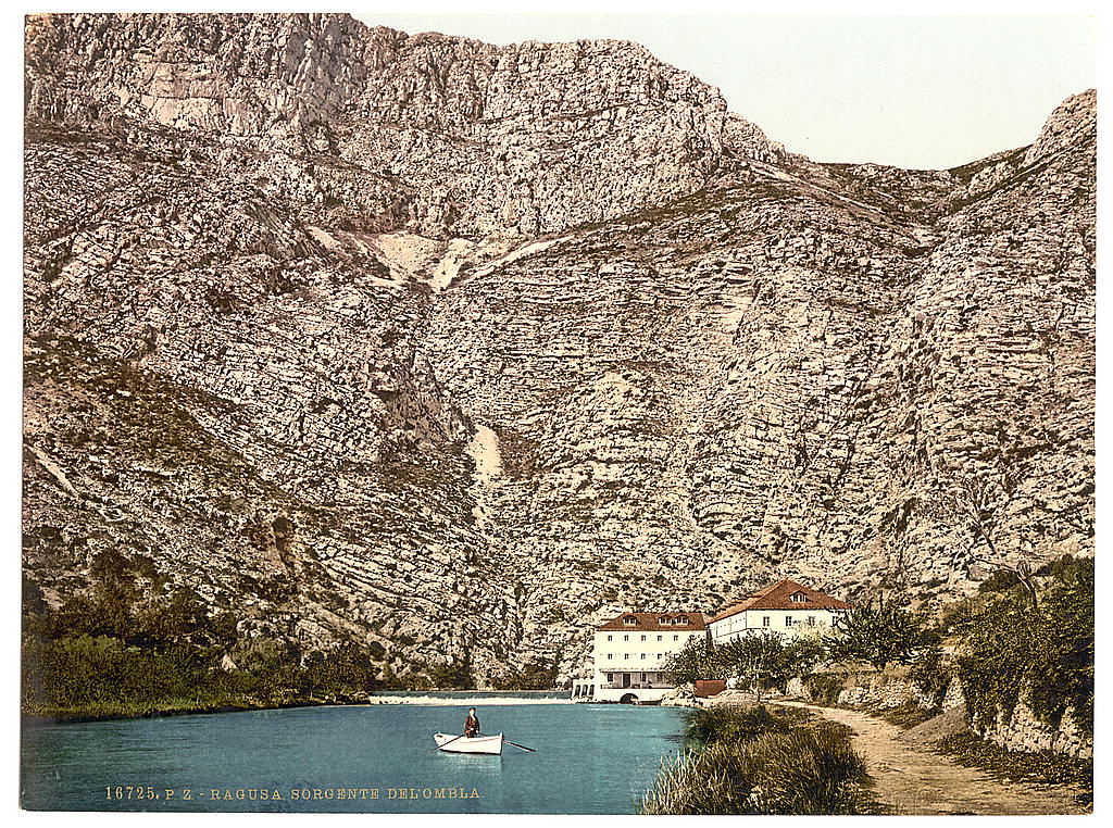 A picture of Ragusa, source of the Ombla, Dalmatia, Austro-Hungary