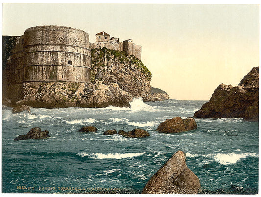 A picture of Ragusa, the fortification, Dalmatia, Austro-Hungary