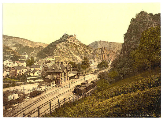 A picture of Railway station and Burg Are, Altenahr, the Rhine, Germany