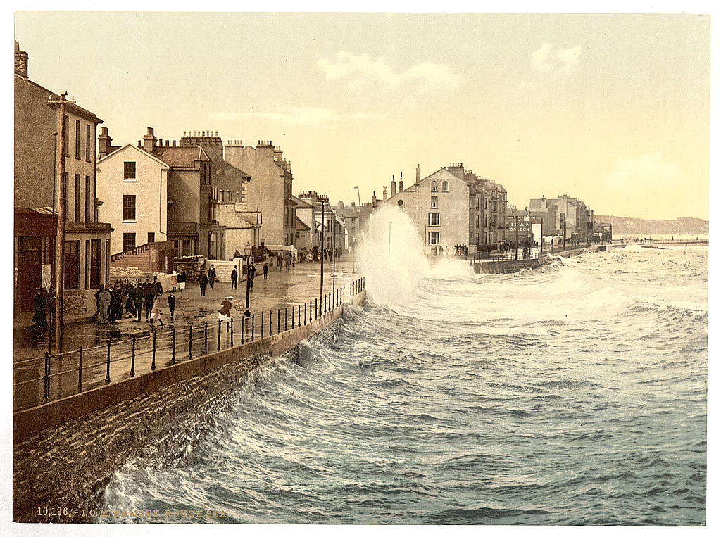 A picture of Ramsey, rough sea, Isle of Man