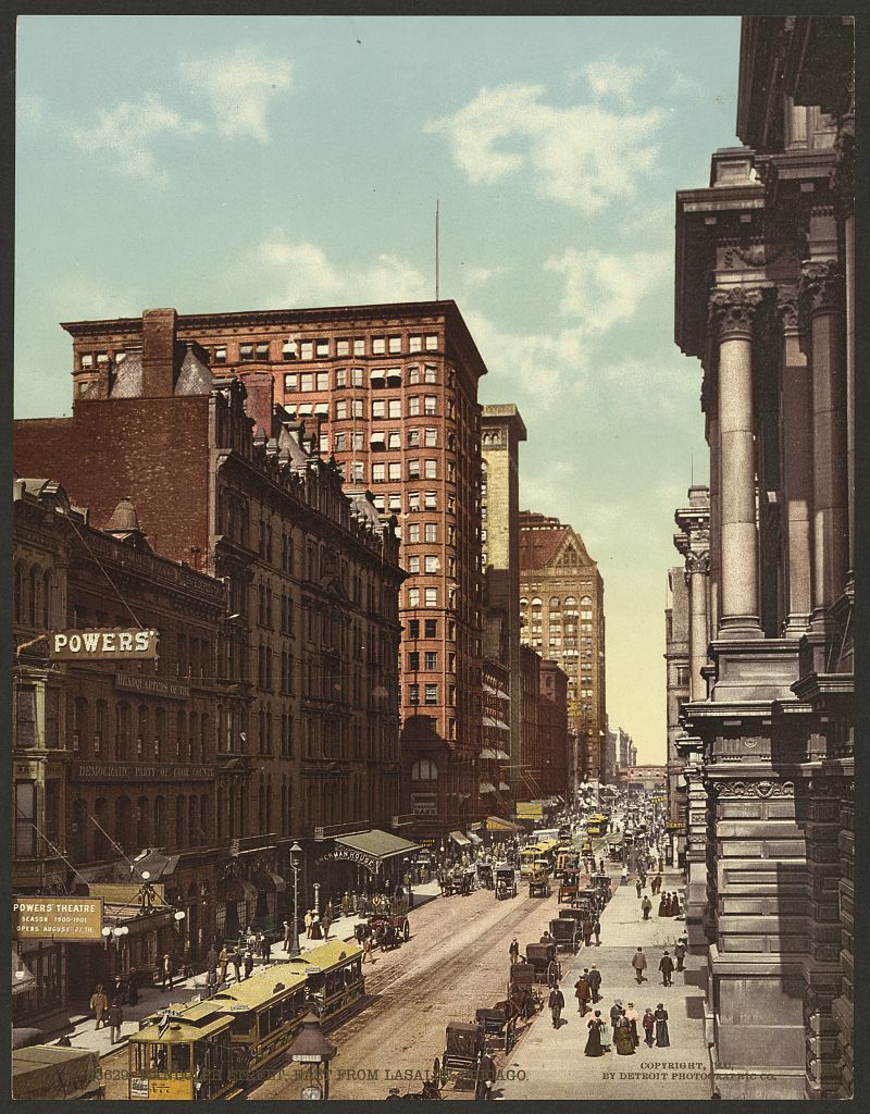 A picture of Randolph Street east from LaSalle, Chicago