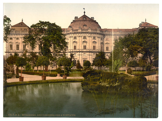 A picture of Residence and fountain, Wurzburg, Bavaria, Germany