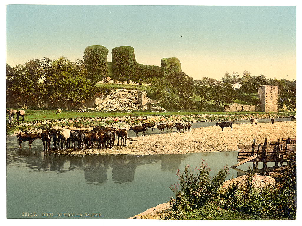 A picture of Rhuddlan Castle, Rhyl, Wales