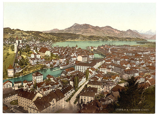 A picture of Rigi, seen from the Gutsch, Lucerne, Switzerland