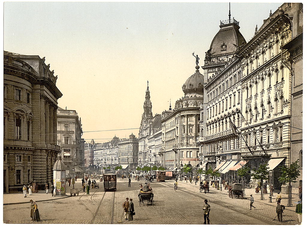 A picture of Ring Street, Budapest, Hungary, Austro-Hungary