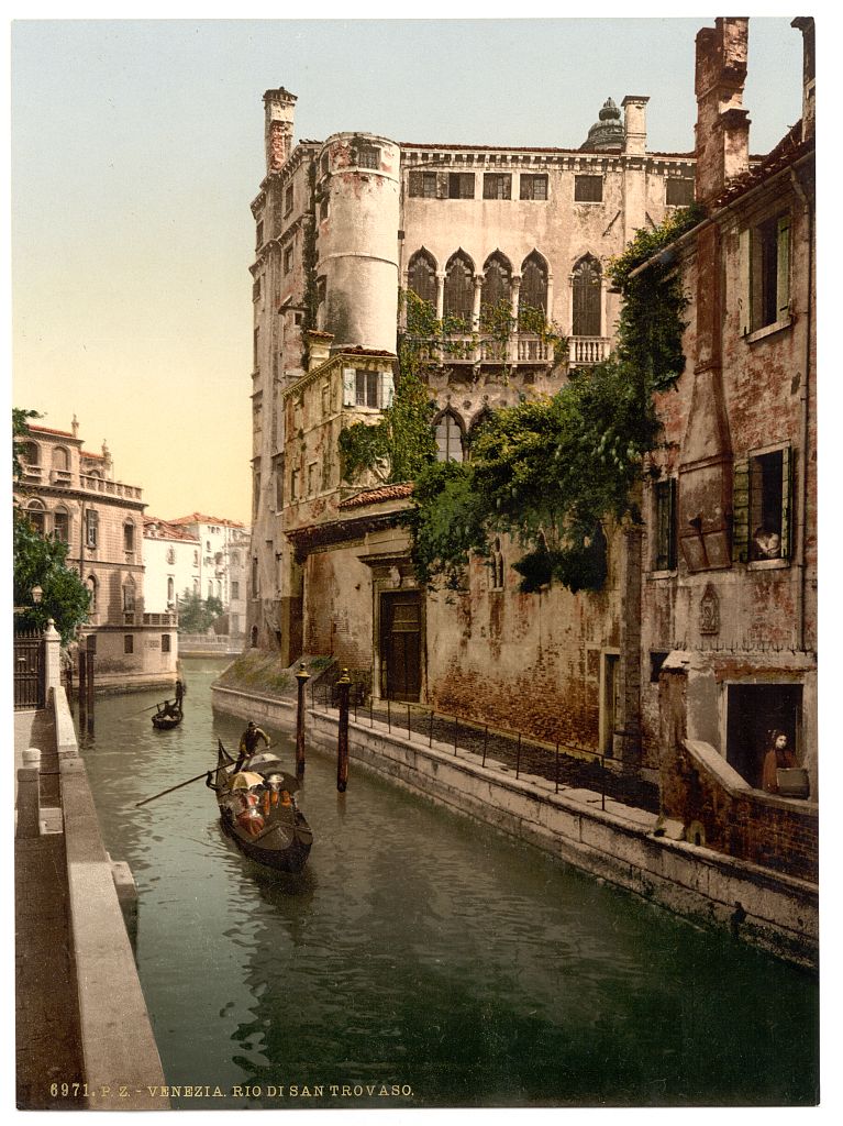 A picture of Rio San Trovaso and palace, Venice, Italy