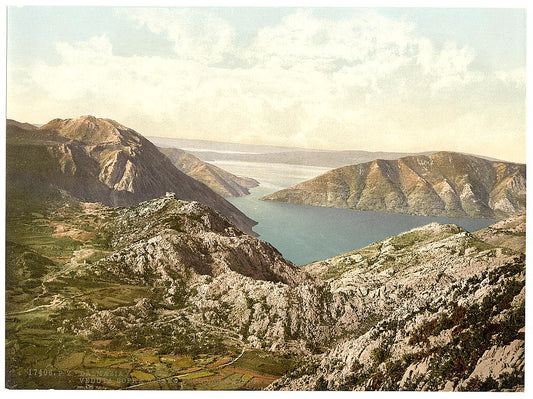 A picture of Risano, looking towards Catena (i.e., Cantene), Dalmatia, Austro-Hungary