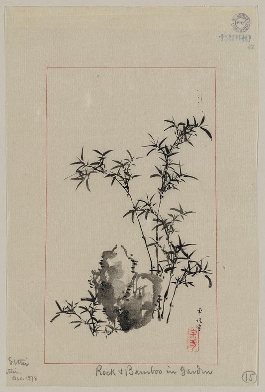 A picture of Rock & bamboo in garden