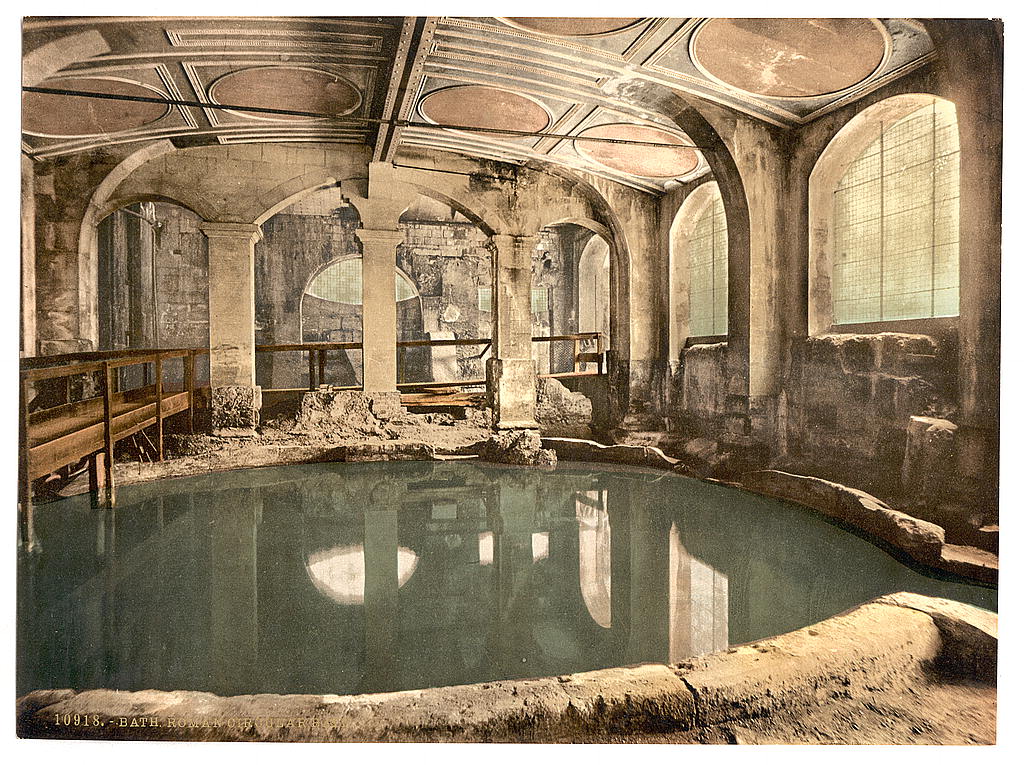 A picture of Roman Baths and Abbey, Circular Bath, Bath, England