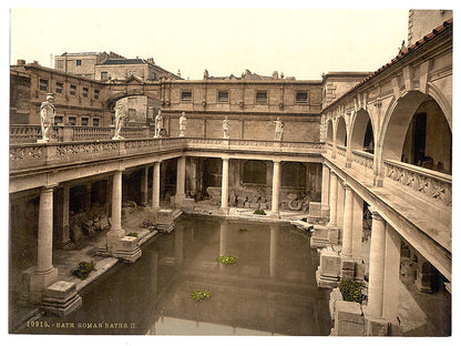 A picture of Roman Baths and Abbey, II, Bath, England