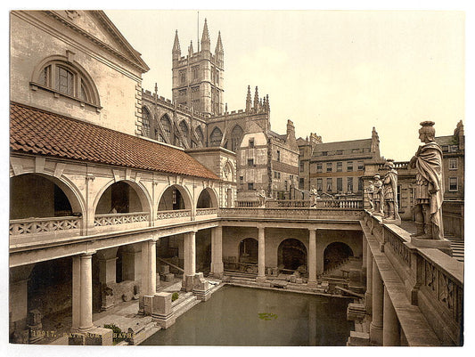 A picture of Roman Baths and Abbey, IV, Bath, England