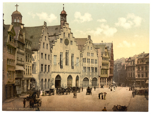 A picture of Romerberg with Romer, Frankfort on Main (i.e. Frankfurt am Main), Germany