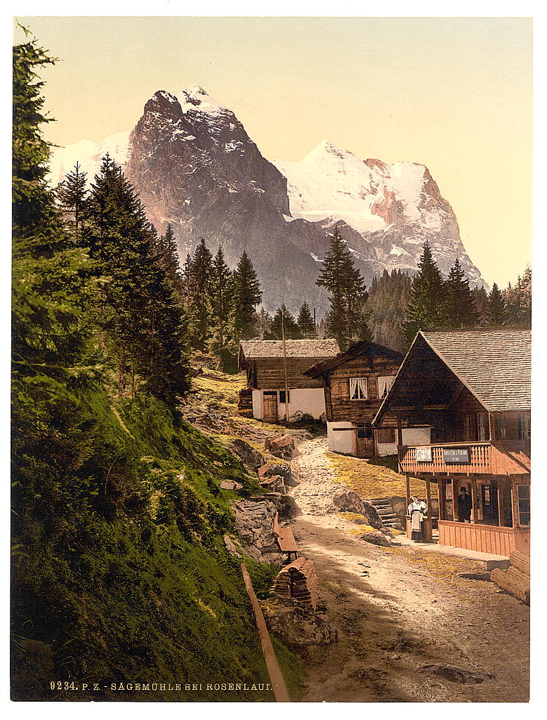 A picture of Rosenlaui, with sawmill, Bernese Oberland, Switzerland