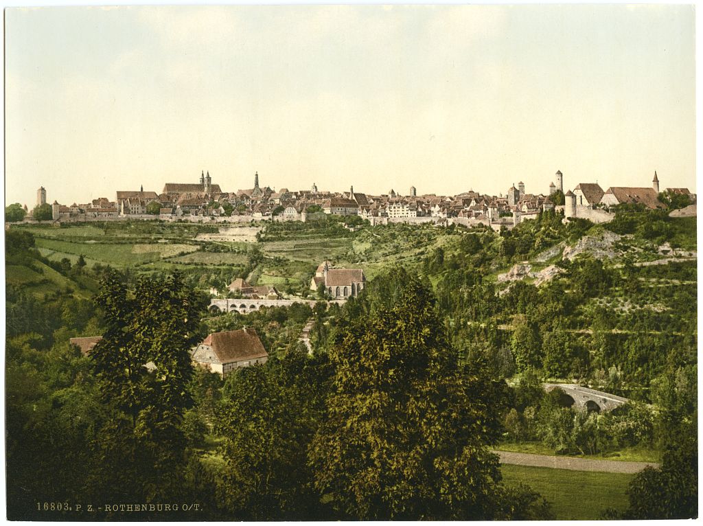 A picture of Rothenburg (i.e. ob der Tauber), general view,  Bavaria, Germany