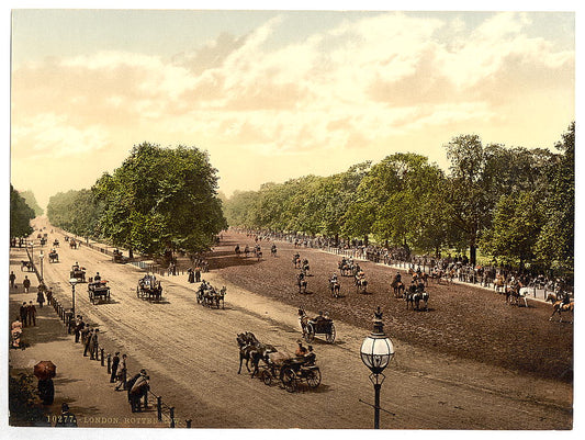 A picture of Rotten Row and Hyde Park Corner, London, England