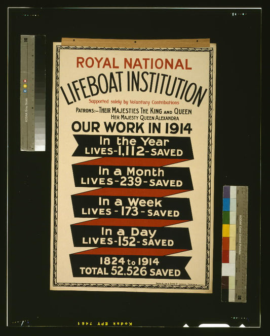 A picture of Royal National Lifeboat Institution. Our work in 1914