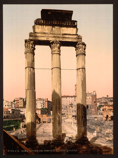 A picture of Ruins of Temple of Castor and Pollux, Rome, Italy